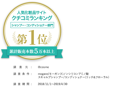 人気化粧品サイト クチコミランキング シャンプー・コンディショナー部門 第1位